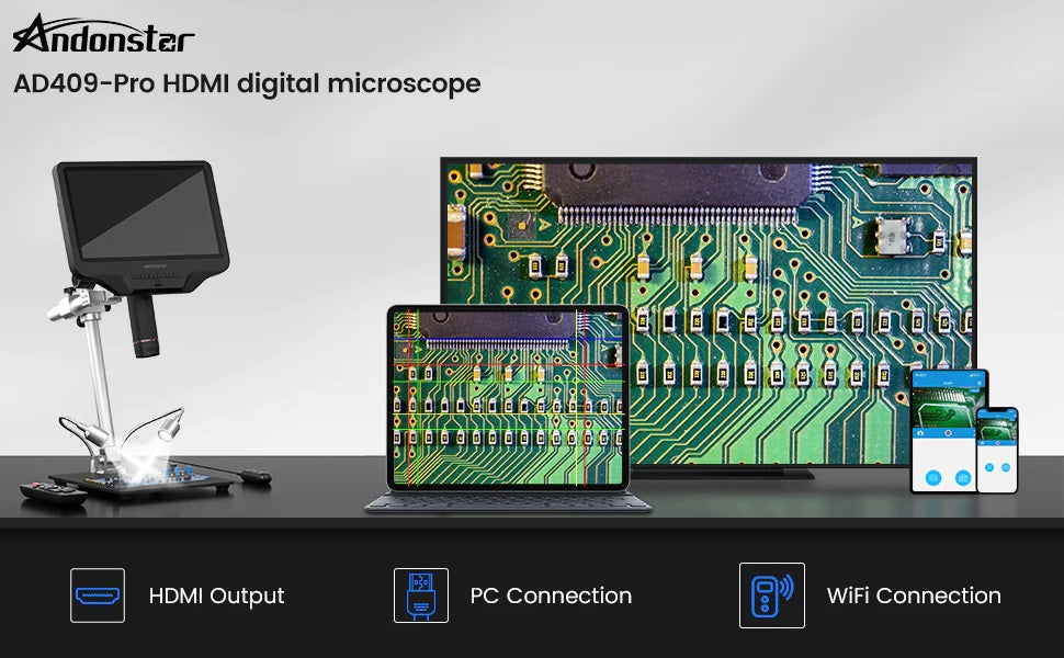 AD409 PRO Digitalmikroskop Andonstar HDMI USB WIFI