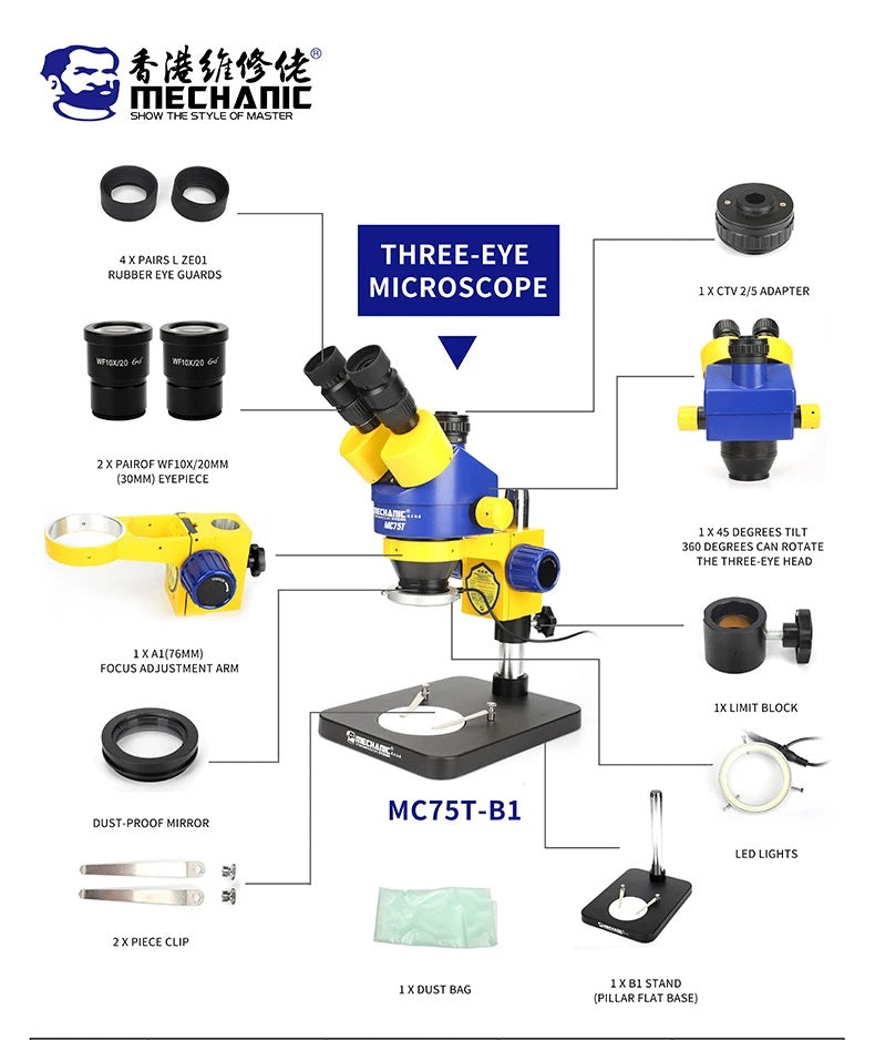 MC75T-B1 MINION Mechanisches Triokularmikroskop