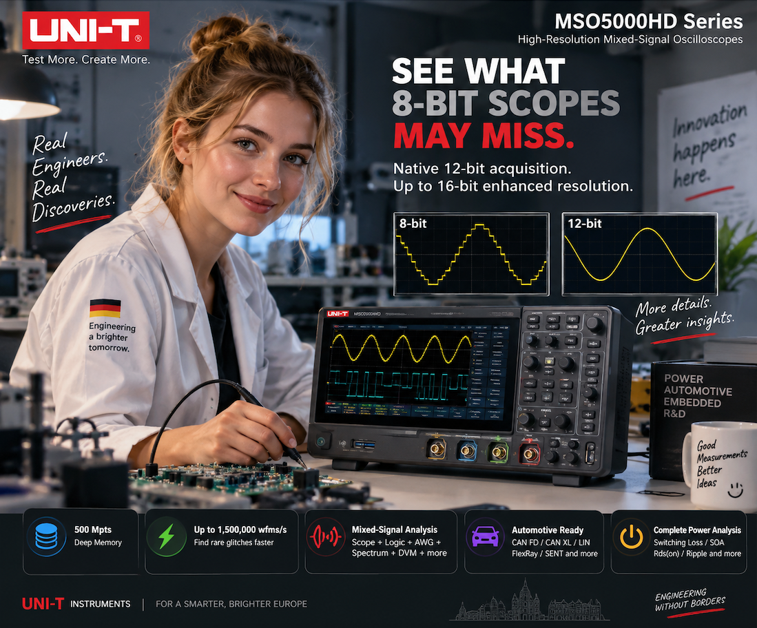 What Are You Missing with an 8-Bit Oscilloscope? A Closer Look at the UNI-T MSO5000HD