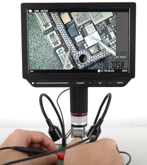 DM23 Digitalmikroskop mit integriertem 10" Aixun-Multimeter