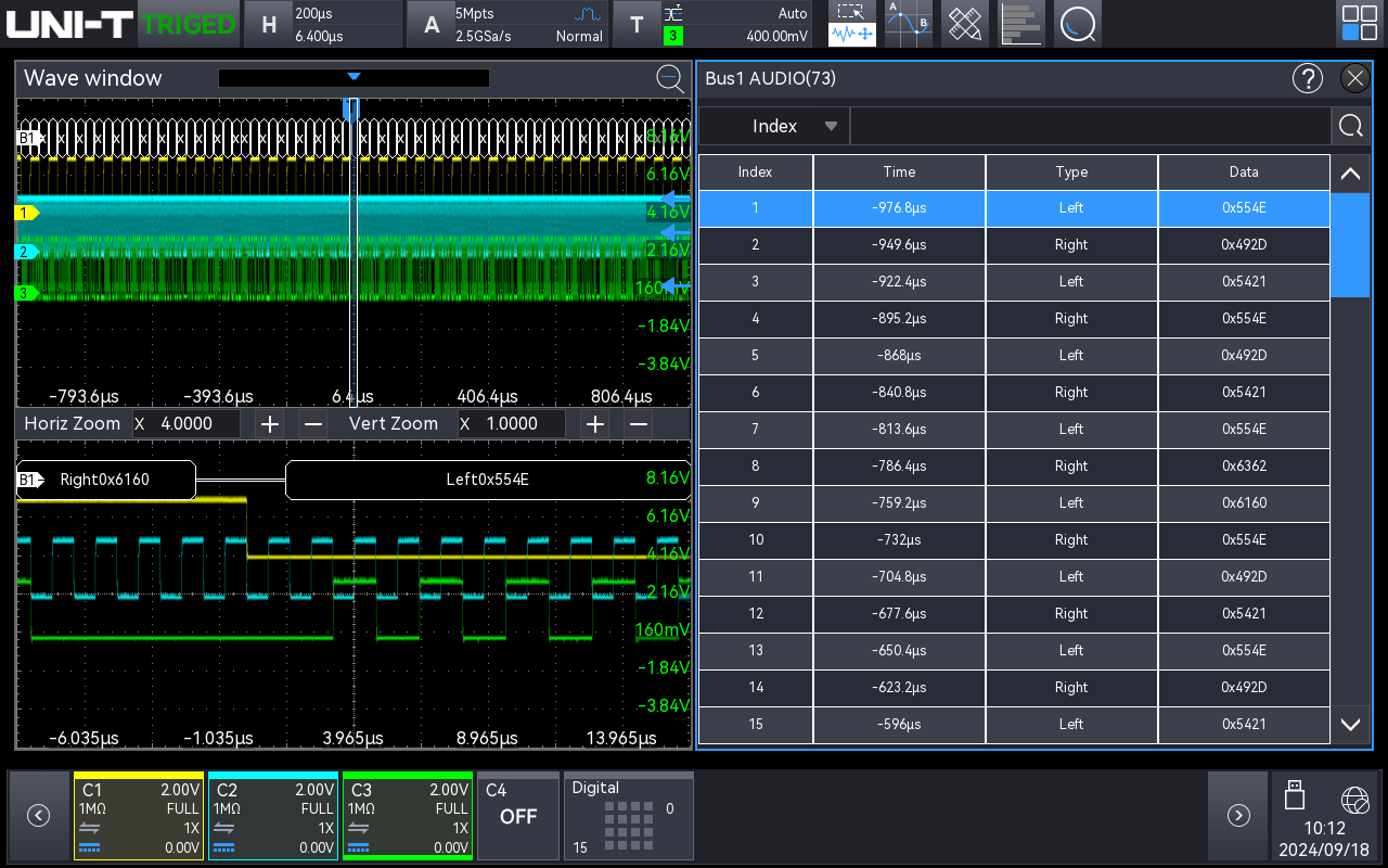 UNI-T MSO3000HD-AUDIO 