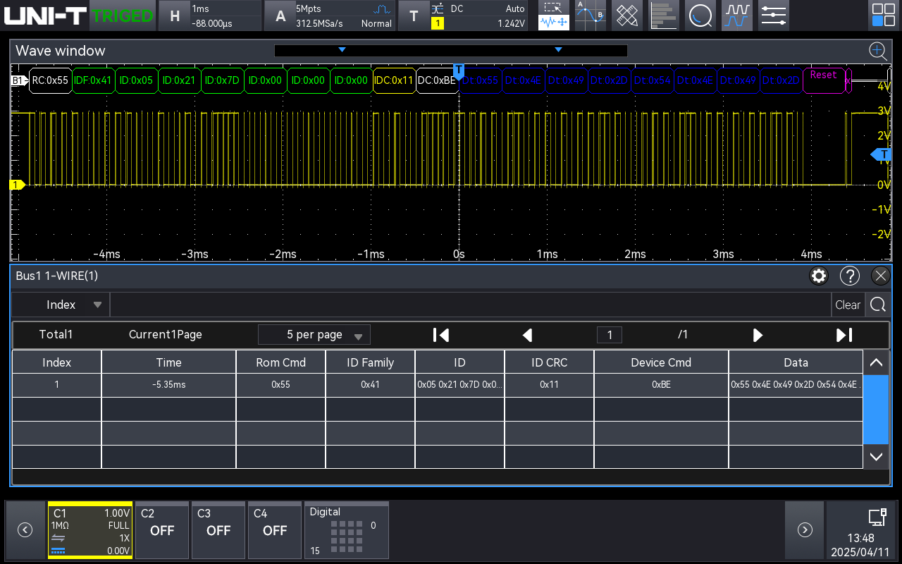 UNI-T MSO5000HD-1WIRE