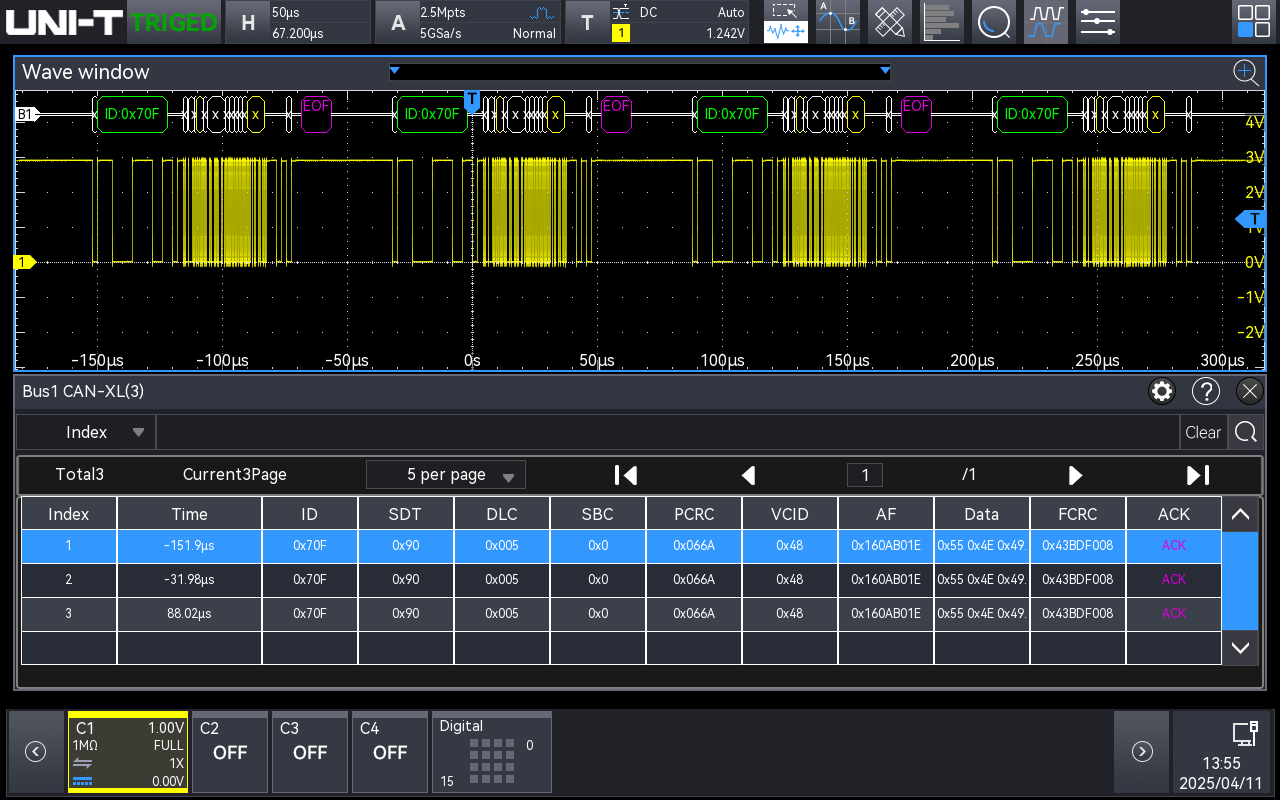 UNI-T MSO5000HD-CANXL