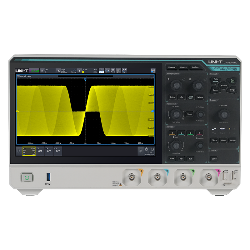 UNI-T UPO2072HD high-resolution oscilloscope